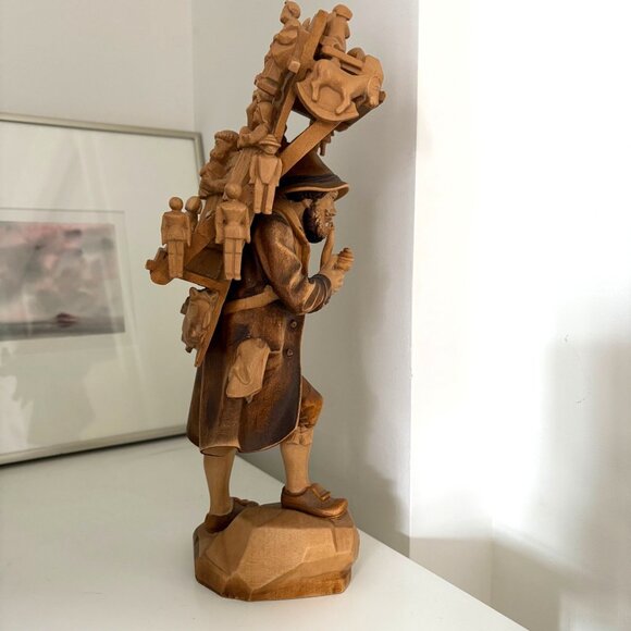 Conrad Moroder Val Gardena Hand-Carved Wood “Krippen Träger” Nativity Carrier - Picture 6 of 8